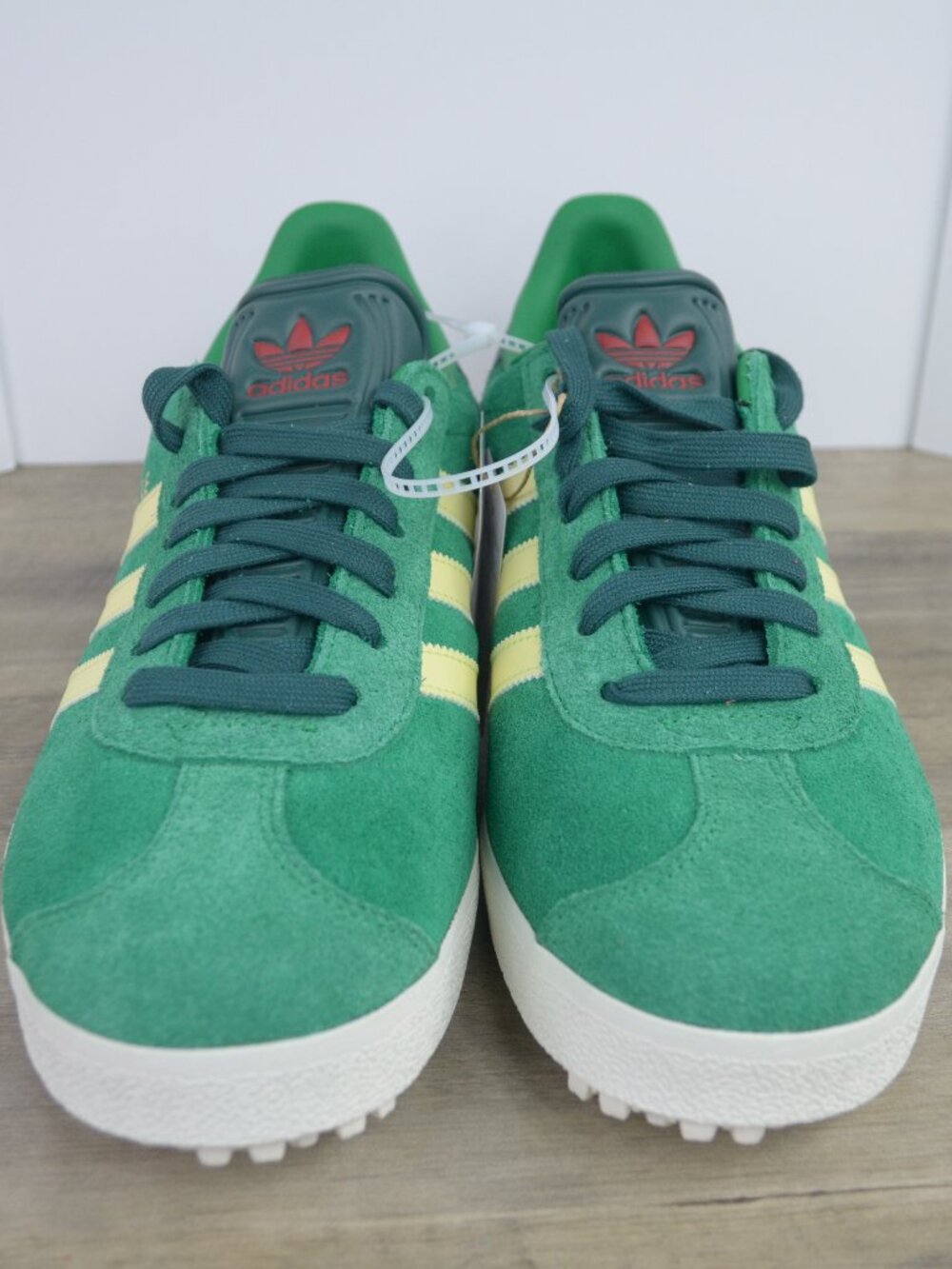 Adidas Gazelle Spikeless Golf Shoes Men Size 11 Green Suede Turf Sole Golf Sneak - Picture 2 of 7